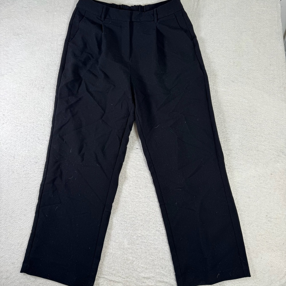 Old Navy Taylor Wide Leg Trouser Women Large Black Good Extra High Rise Pleated